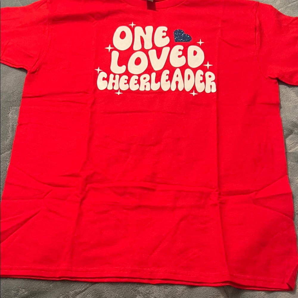 Gildan Red Cheerleader Tee size Medium - Picture 2 of 7
